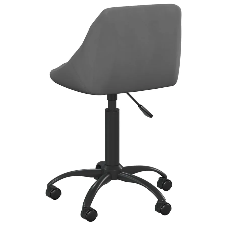 Chaise de salle à manger Gris foncé Velours - 5