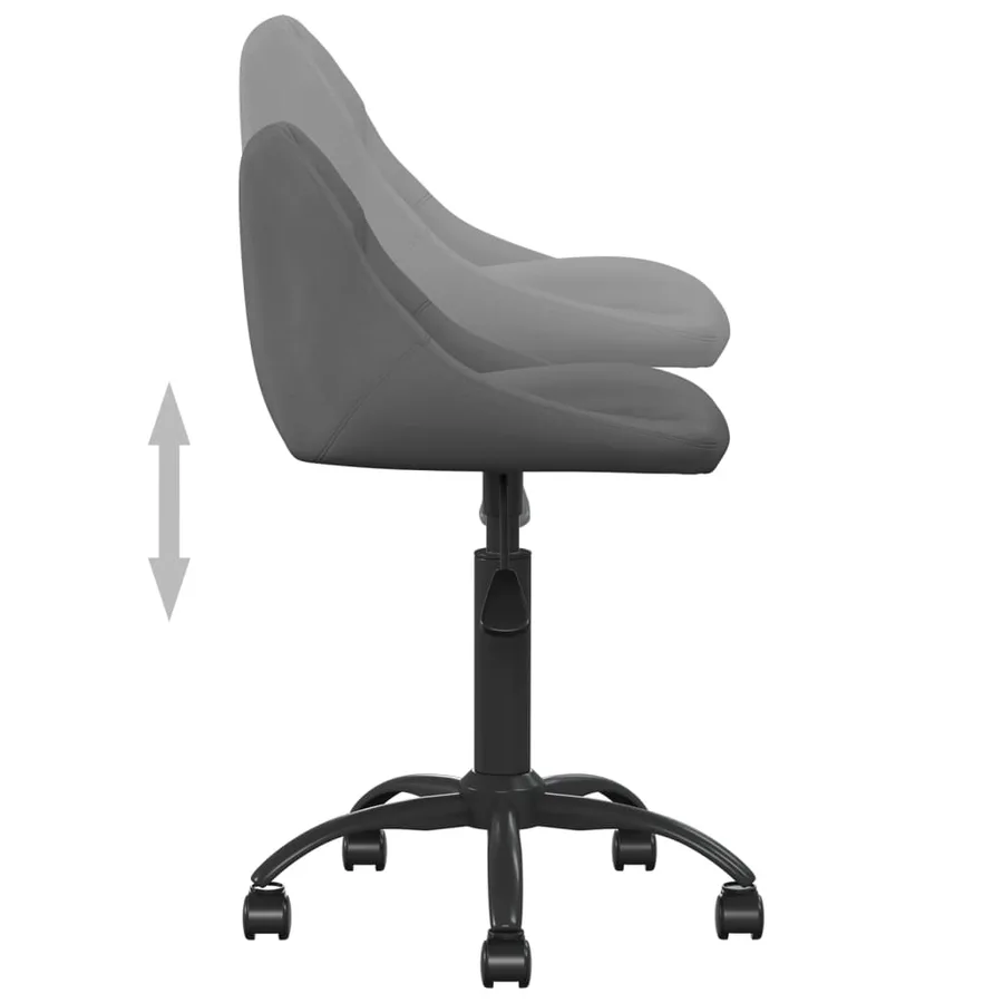 Chaise de salle à manger Gris foncé Velours - 6