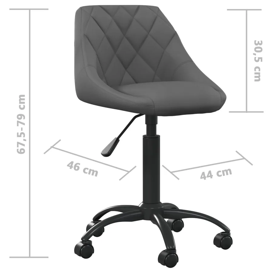 Chaise de salle à manger Gris foncé Velours - 8