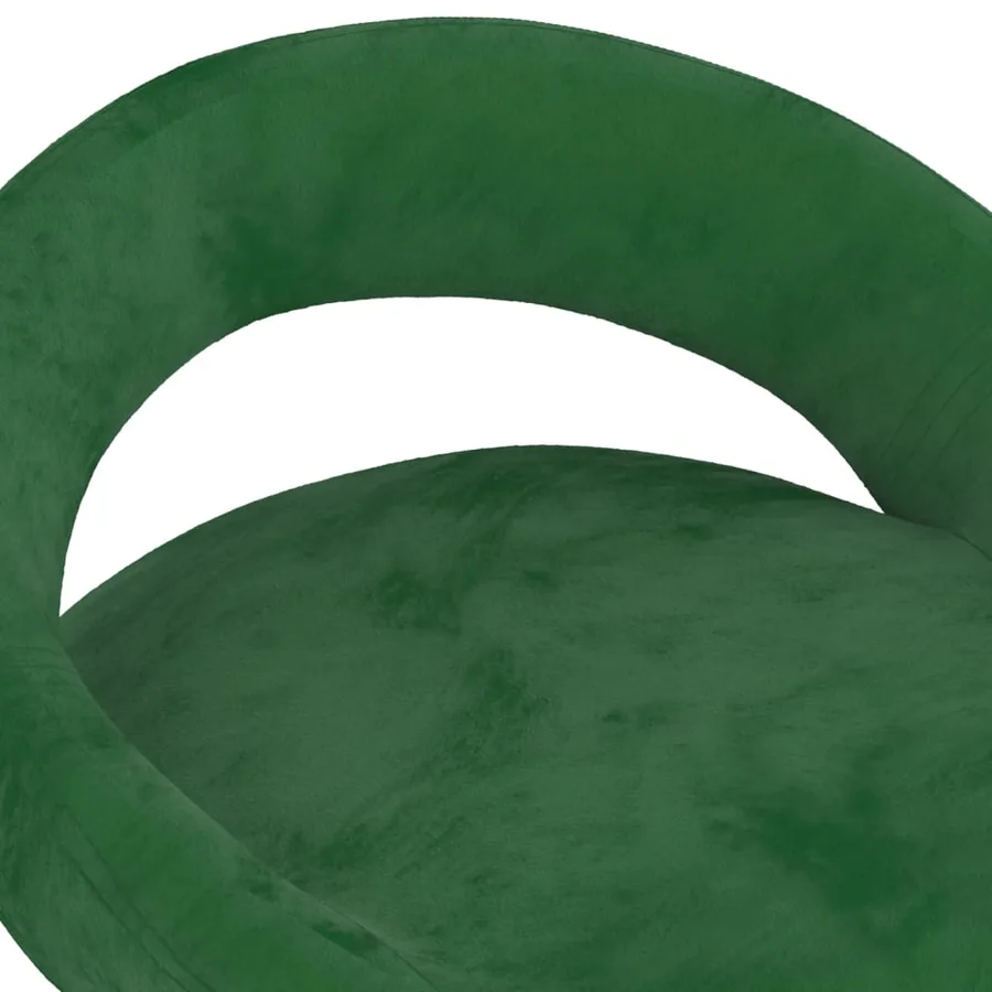Tabourets de bar lot de 2 vert foncé velours - 7