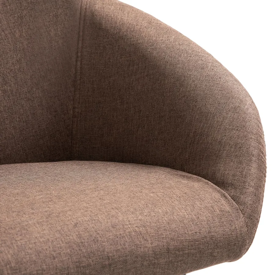 Chaises à manger lot de 4 marron tissu - 7