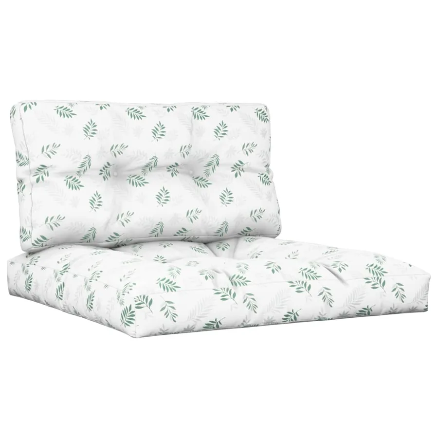 Coussins de palette lot de 2 motif de feuilles tissu - 2