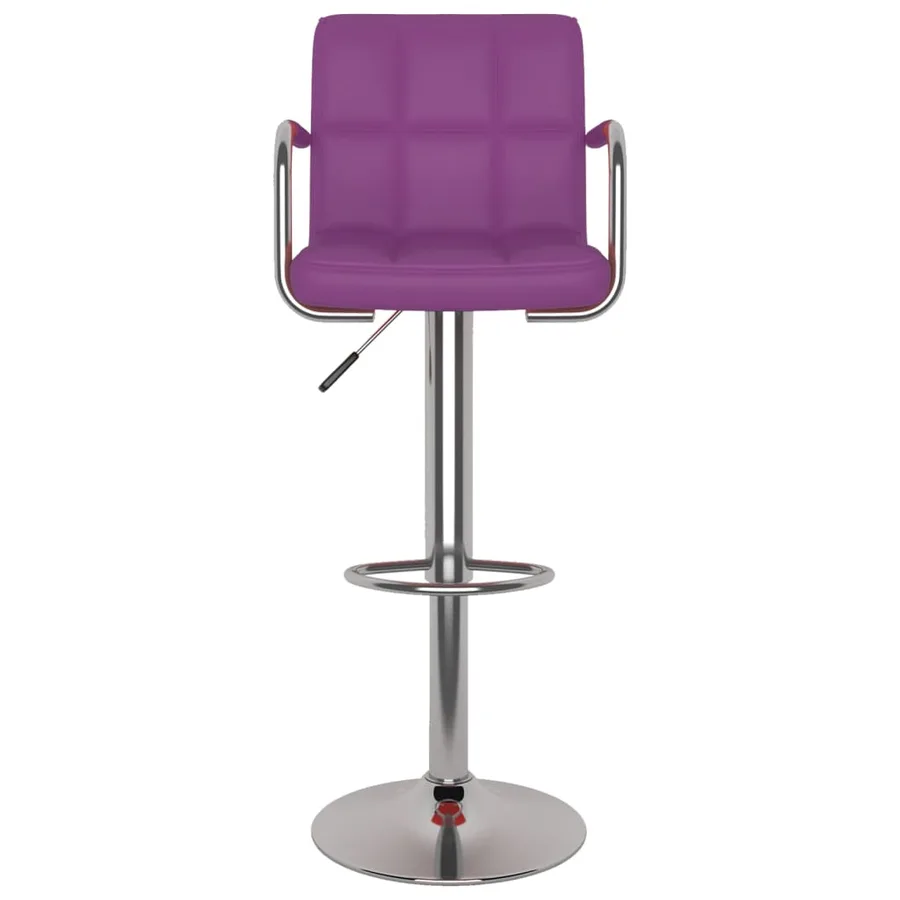 Tabourets de bar lot de 2 violet similicuir - 4