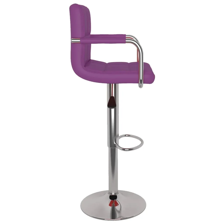 Tabourets de bar lot de 2 violet similicuir - 5