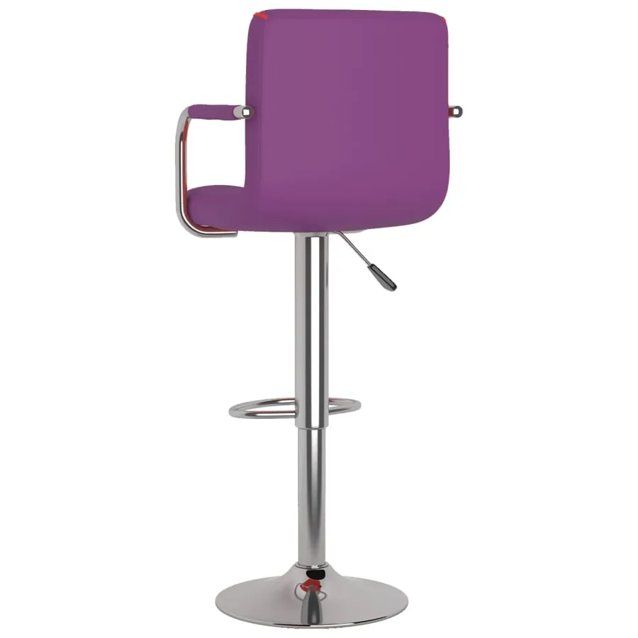 Tabourets de bar lot de 2 violet similicuir - 6