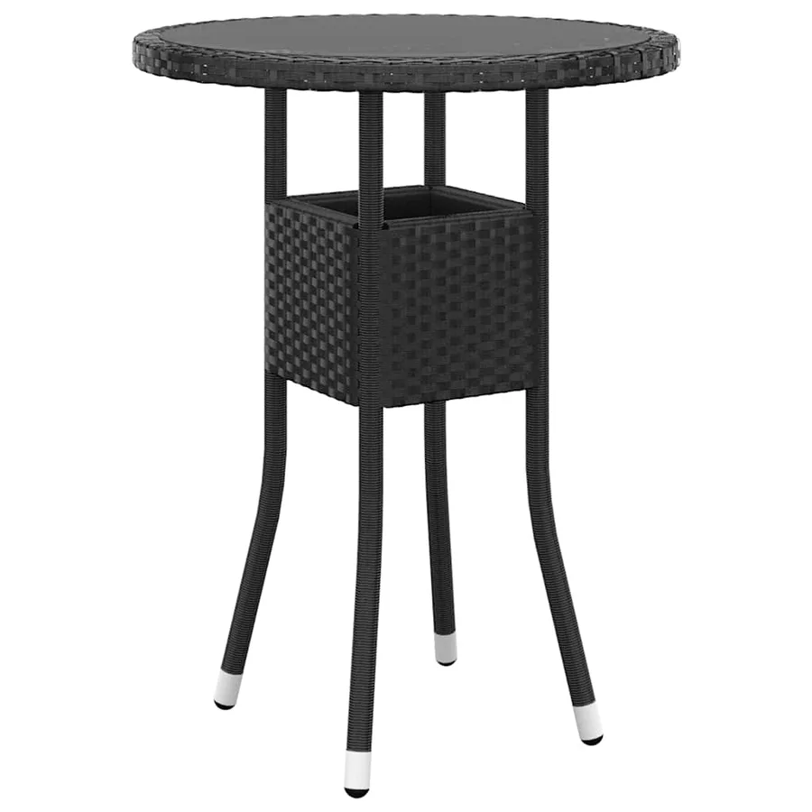 Salon de jardin 5 pcs Résine tressée Noir - 5