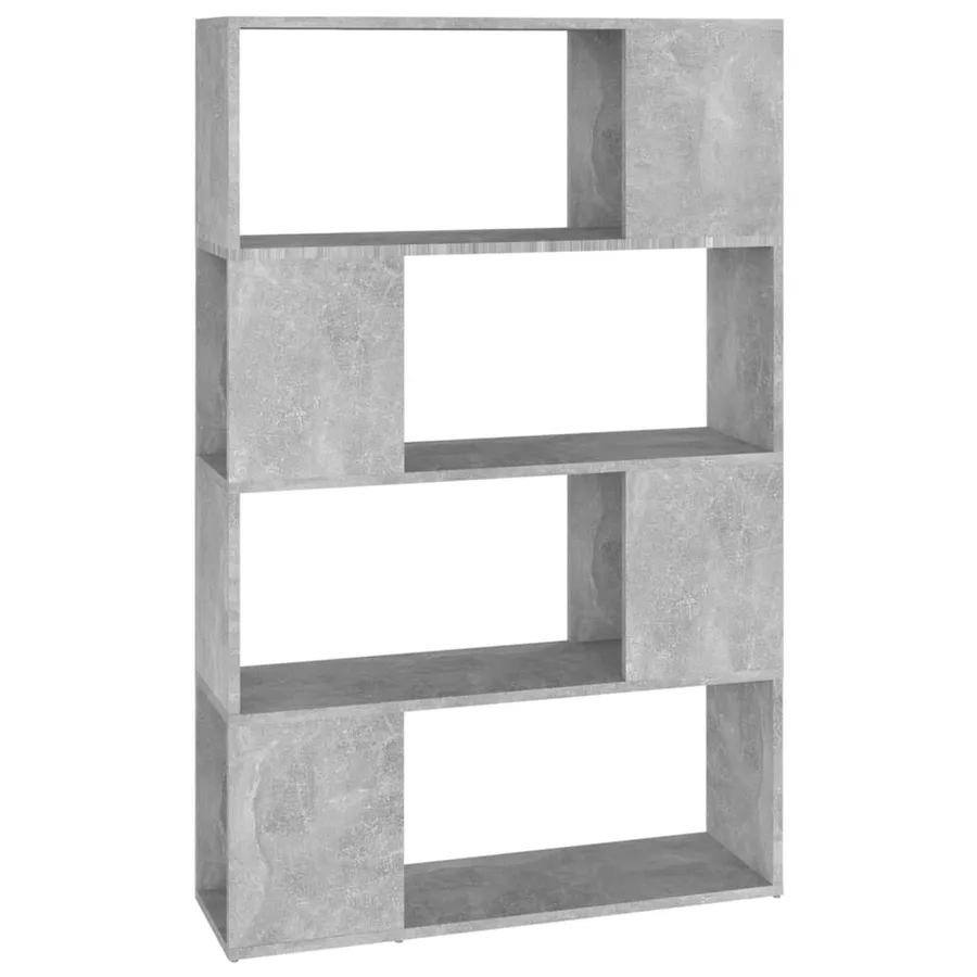 Bibliothèque/Séparateur de pièce Gris béton 80x24x124,5 cm - 2