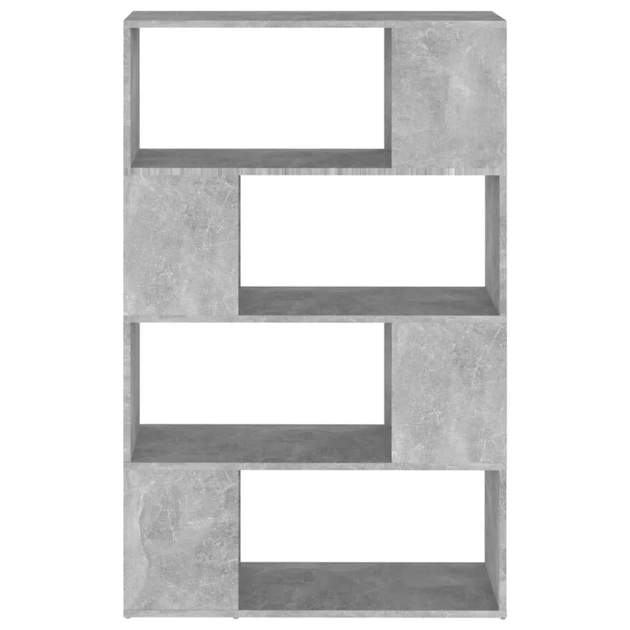 Bibliothèque/Séparateur de pièce Gris béton 80x24x124,5 cm - 5