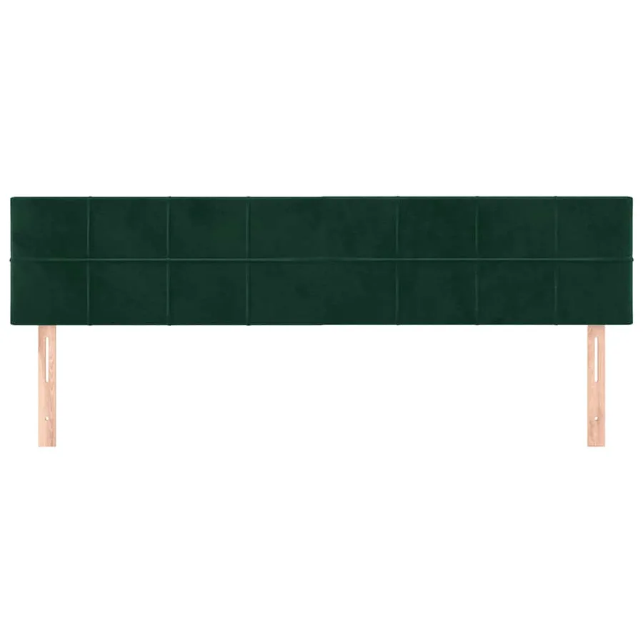 Têtes de lit Vert foncé 180x5x78/88 cm Velours - 3