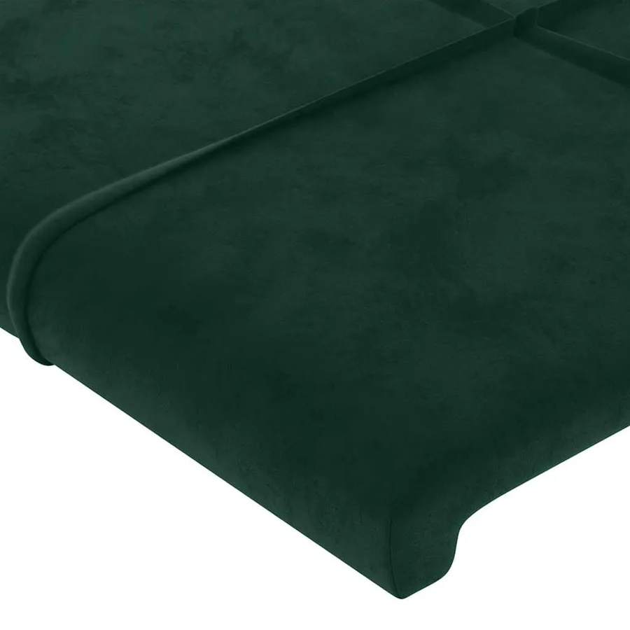 Têtes de lit Vert foncé 180x5x78/88 cm Velours - 4