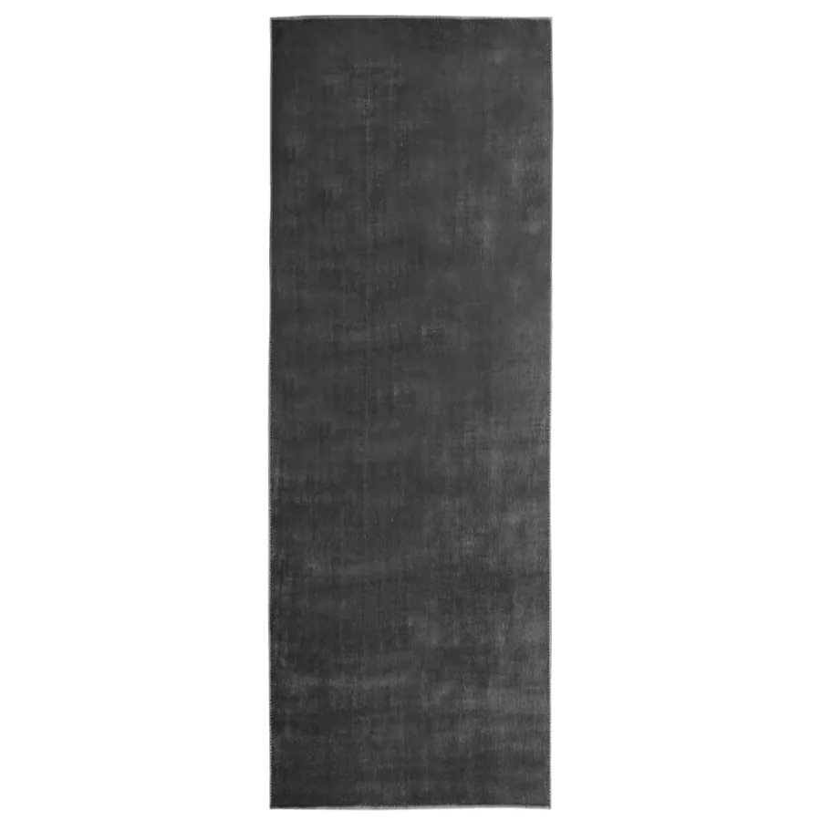 Tapis de couloir lavable pliable Anthracite 80x300 cm Polyester