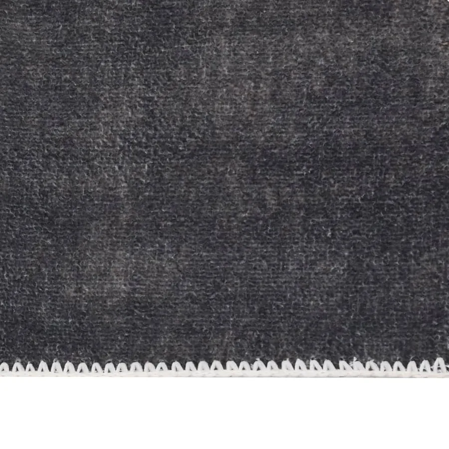 Tapis de couloir lavable pliable Anthracite 80x300 cm Polyester - 3