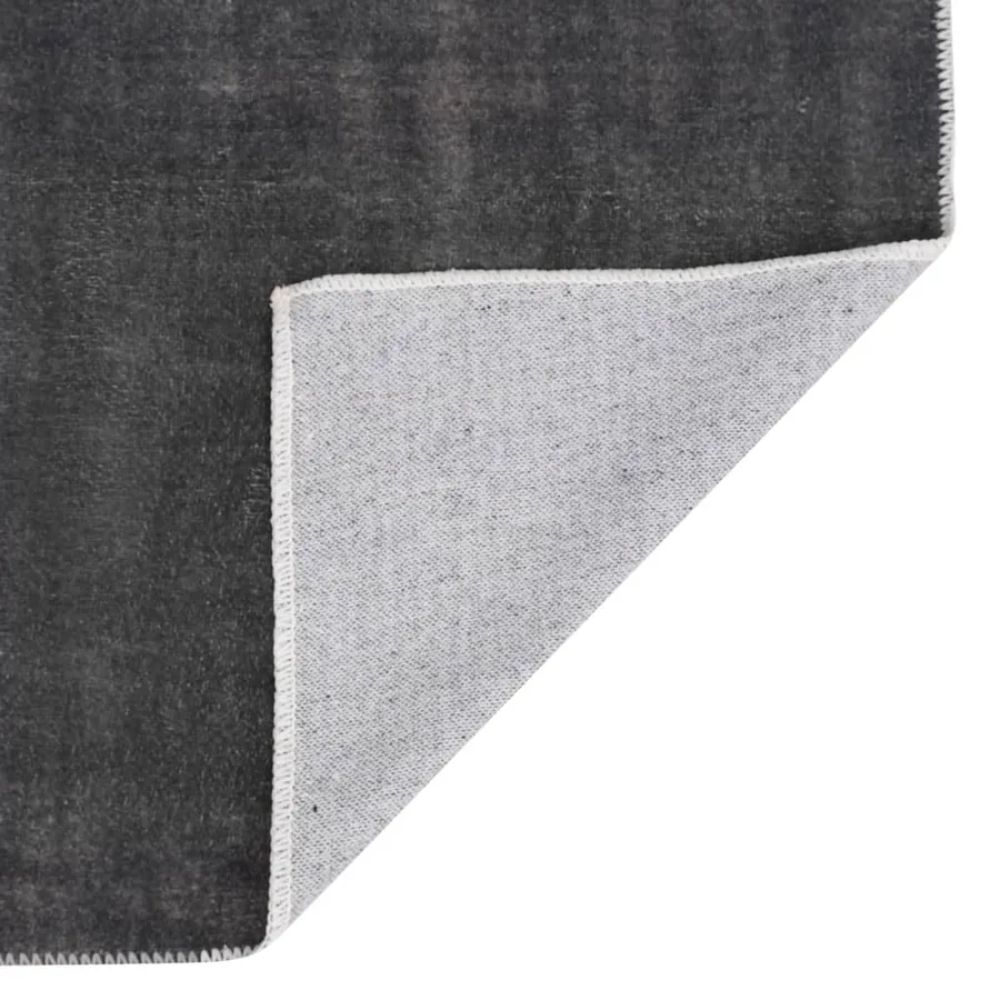 Tapis de couloir lavable pliable Anthracite 80x300 cm Polyester - 5