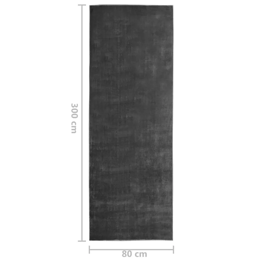 Tapis de couloir lavable pliable Anthracite 80x300 cm Polyester - 6