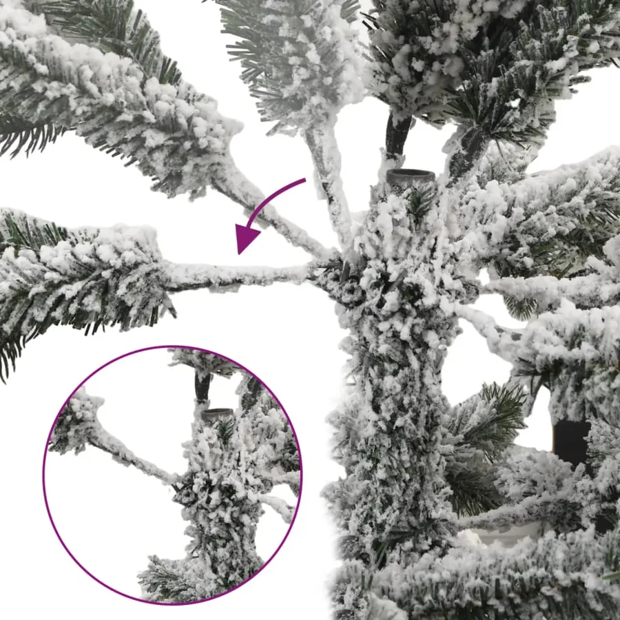 Sapin de Noël artificiel à charnières avec neige floquée 150 cm - 3