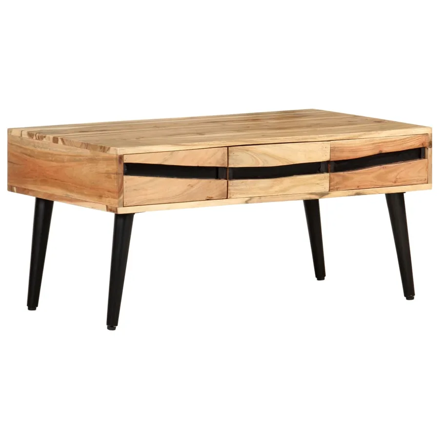 Table basse 88x50x42 cm Bois d'acacia solide - 10