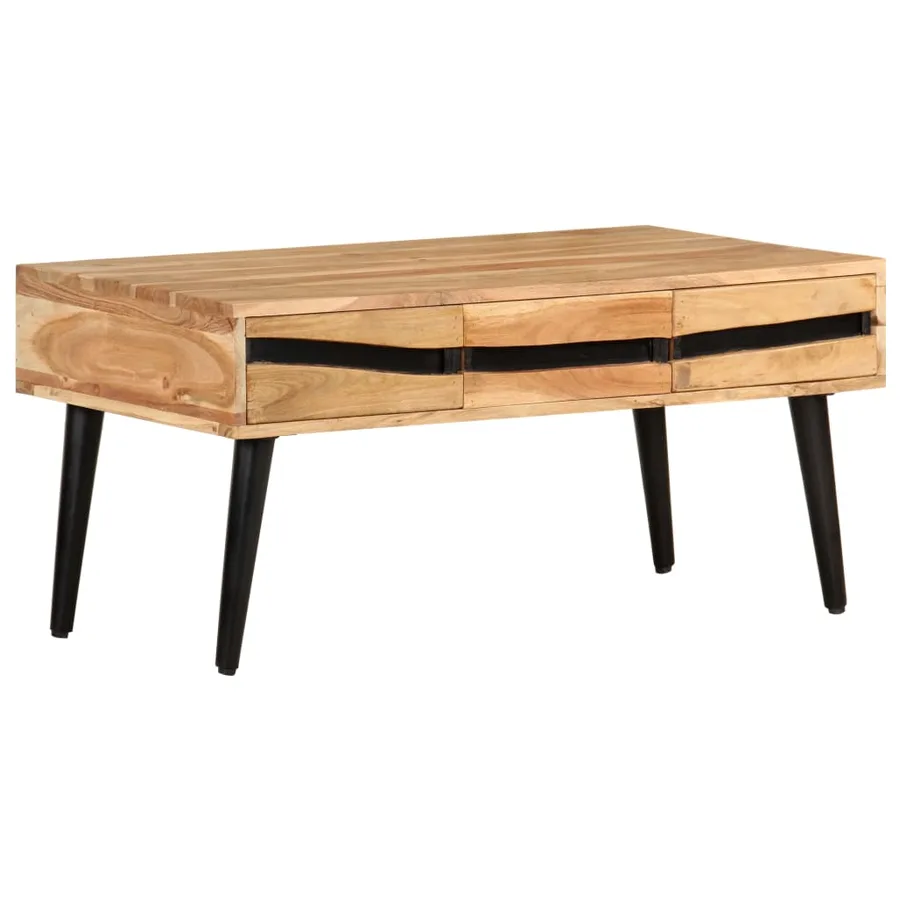 Table basse 88x50x42 cm Bois d'acacia solide - 11