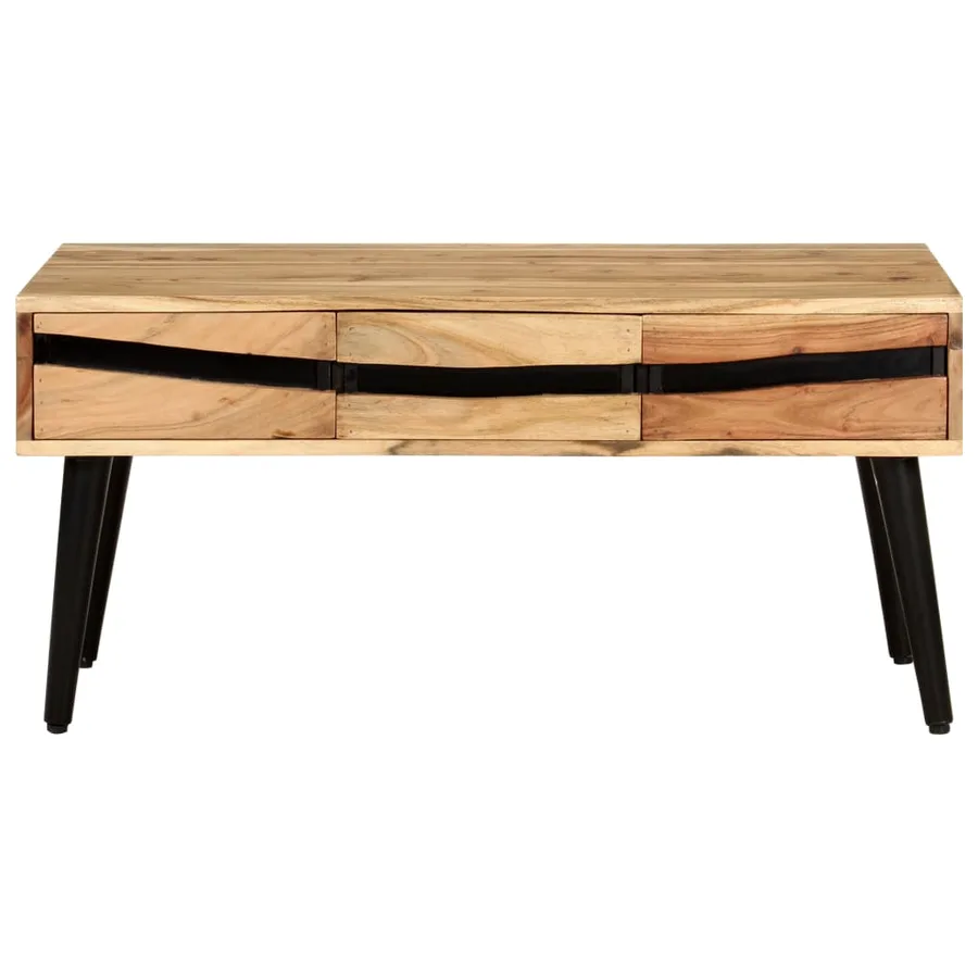 Table basse 88x50x42 cm Bois d'acacia solide - 2
