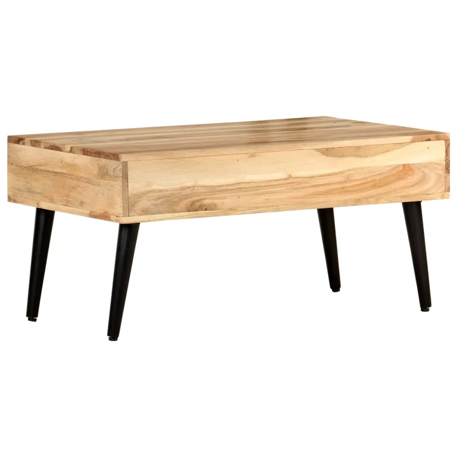 Table basse 88x50x42 cm Bois d'acacia solide - 3