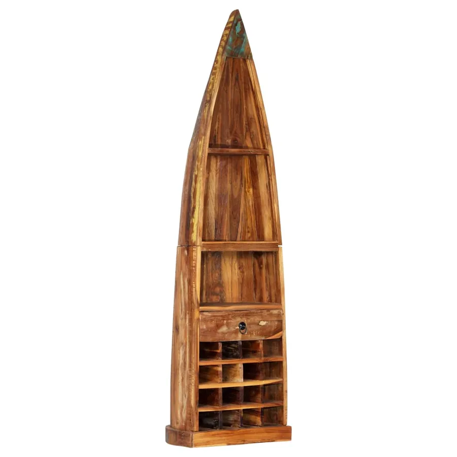 Casier à bouteilles 50 x 40 x 180 cm Bois de manguier massif