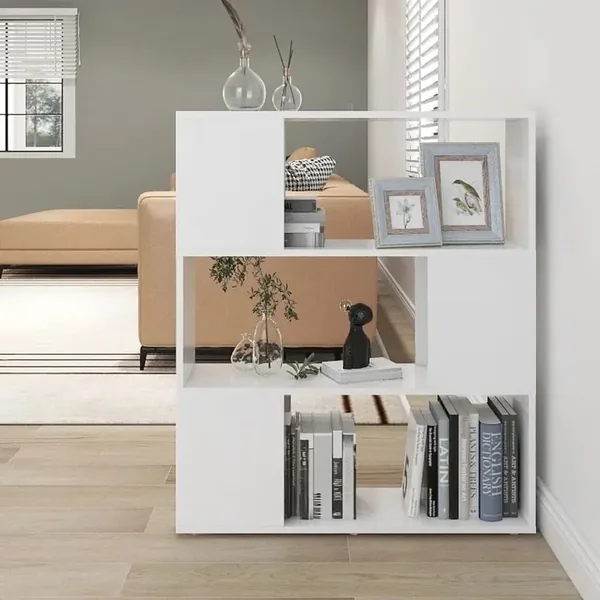 Bibliothèque/Séparateur de pièce Blanc 80x24x94 cm