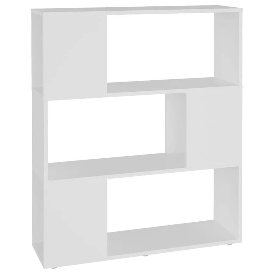 Bibliothèque/Séparateur de pièce Blanc 80x24x94 cm - 2