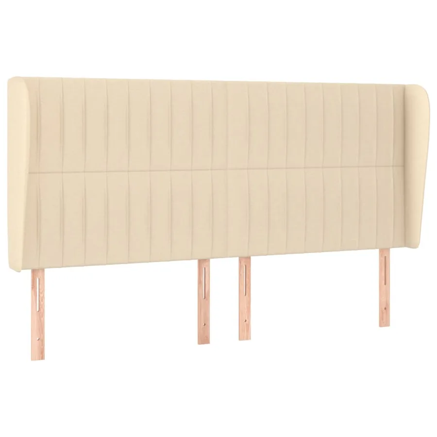 Sommier à lattes de lit avec matelas Crème 200x200 cm Tissu - 6
