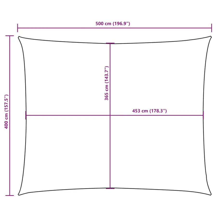Voile de parasol tissu oxford rectangulaire 4x5 m bleu - 10