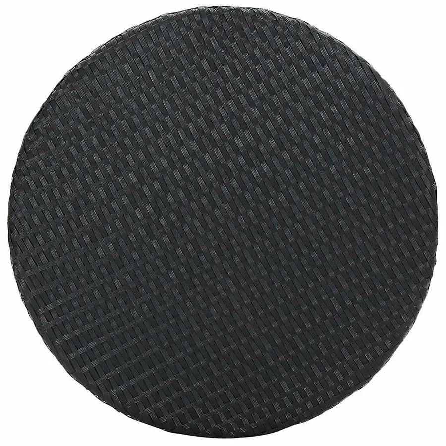 Ensemble de bar de jardin 3 pcs et coussins Résine tressée Noir - 4