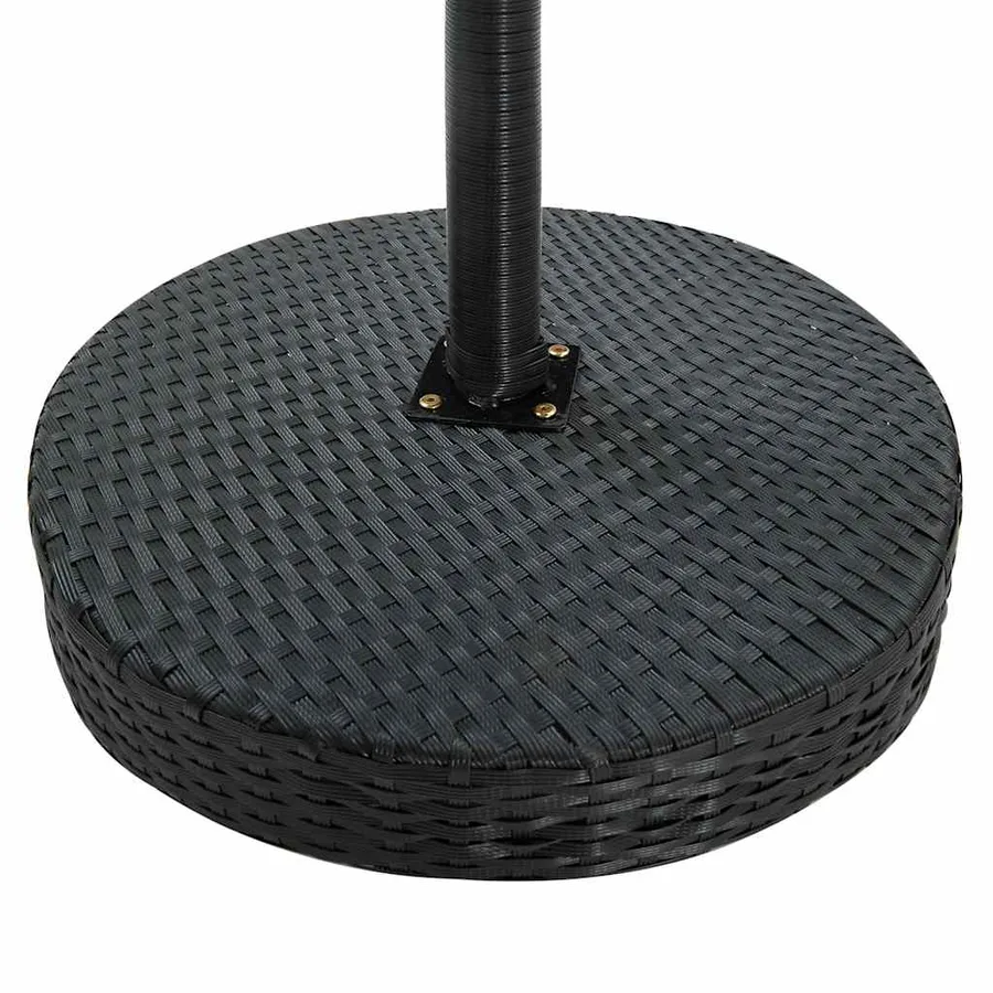 Ensemble de bar de jardin 3 pcs et coussins Résine tressée Noir - 5
