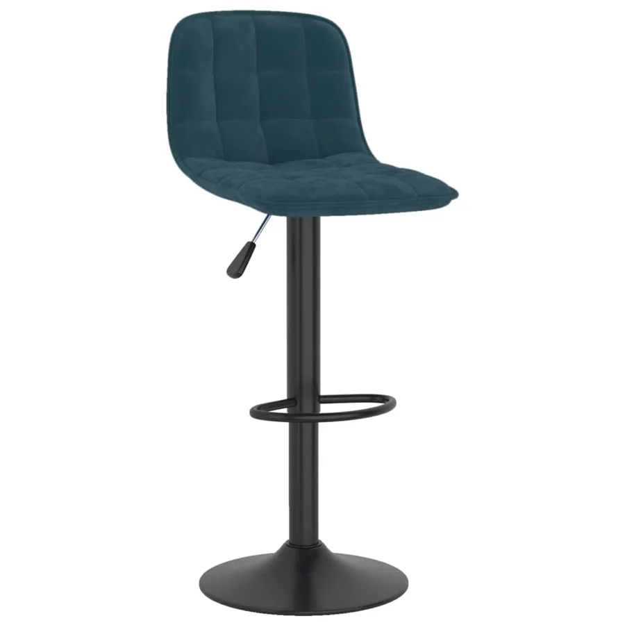Tabourets de bar lot de 2 bleu velours - 3