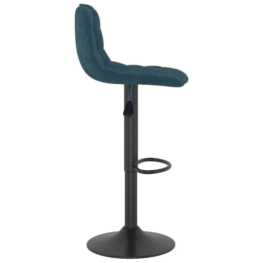 Tabourets de bar lot de 2 bleu velours - 5