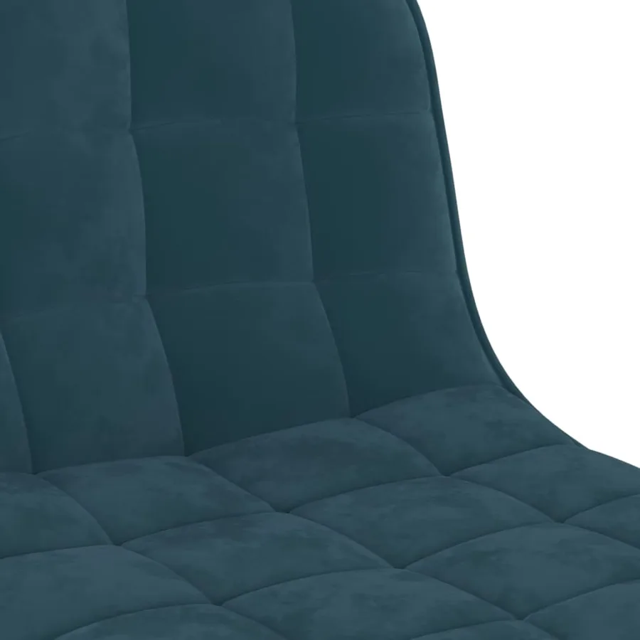 Tabourets de bar lot de 2 bleu velours - 8