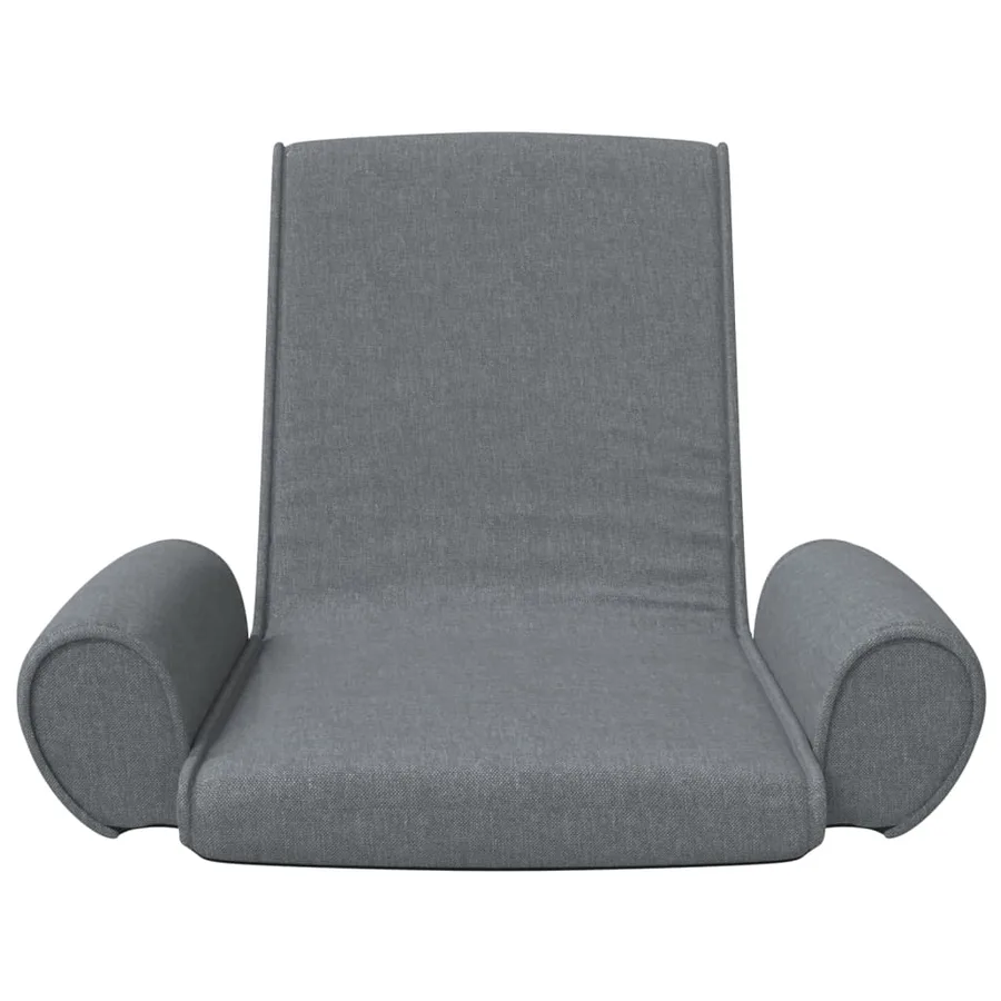 Chaise pliable de sol Gris clair Tissu - 3