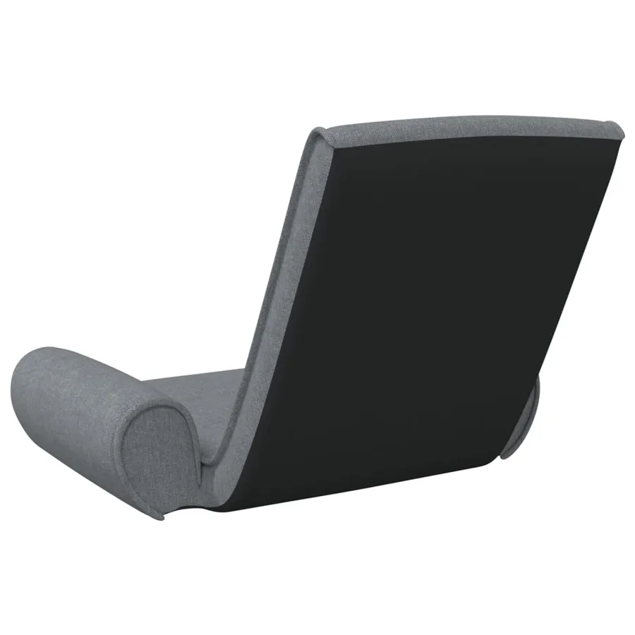 Chaise pliable de sol Gris clair Tissu - 5