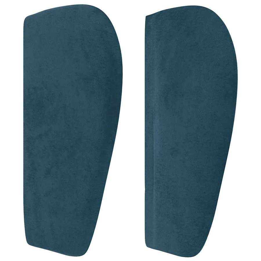 Tête de lit avec oreilles Bleu foncé 83x23x78/88 cm Velours - 4