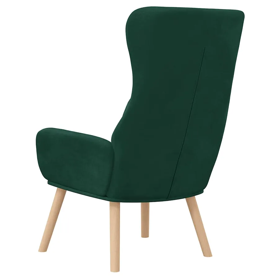Chaise de relaxation Vert foncé Velours - 5