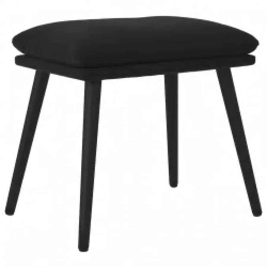 Chaise de relaxation avec repose-pied Noir Velours - 5