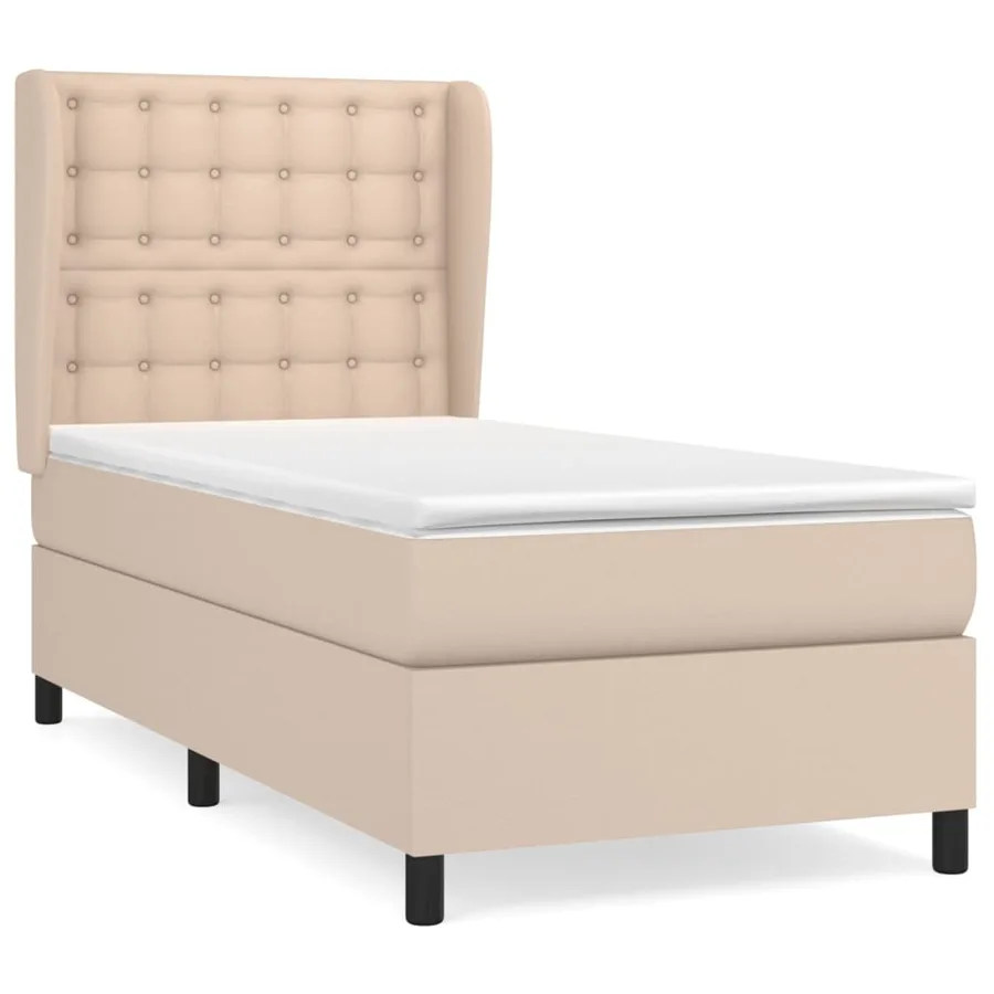 Sommier à lattes de lit avec matelas Cappuccino 90x200 cm - 2