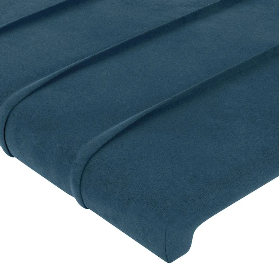 Tête de lit Bleu foncé 90x5x118/128 cm Velours - 4