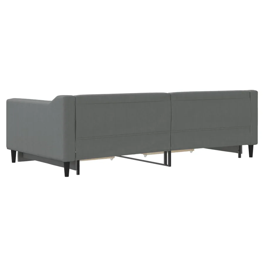 Lit de jour avec gigogne et tiroirs sans matelas 100x200 cm - 8