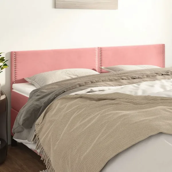 Têtes de lit Rose 180x5x78/88 cm Velours