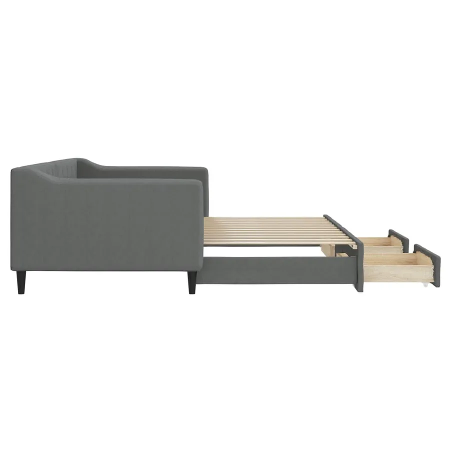 Lit de jour avec gigogne et tiroirs sans matelas 90x200 cm - 7