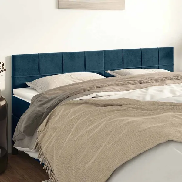 Têtes de lit Bleu foncé 160 x 5 x 78/88 cm Velours