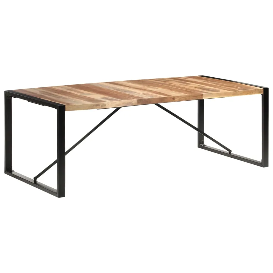 Table à manger 220x100x75 cm bois massif - 7