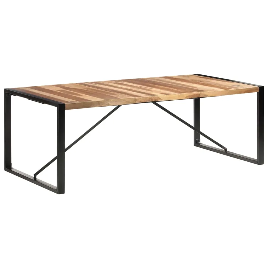 Table à manger 220x100x75 cm bois massif - 9