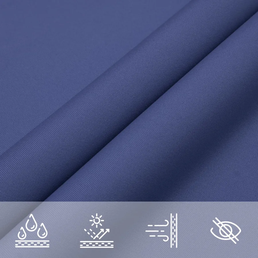Voile de parasol tissu oxford rectangulaire 2x3,5 m bleu - 5