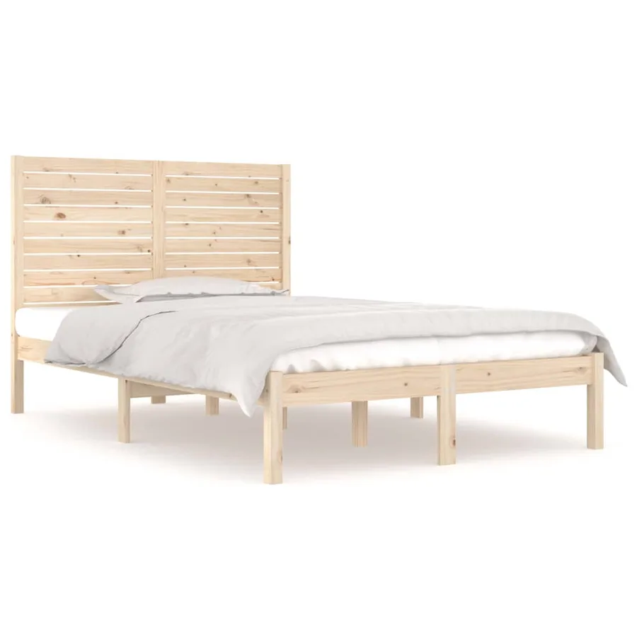 Cadre de lit sans matelas 140x190 cm bois massif - 2