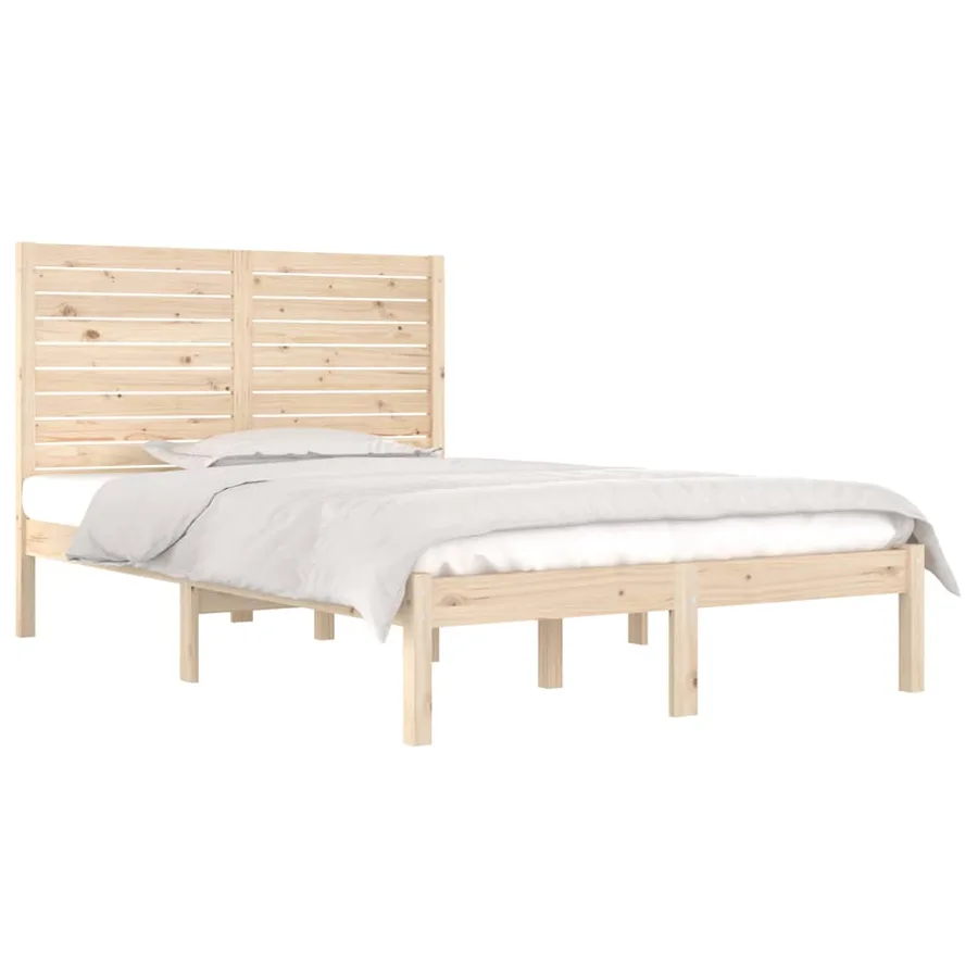 Cadre de lit sans matelas 140x190 cm bois massif - 3