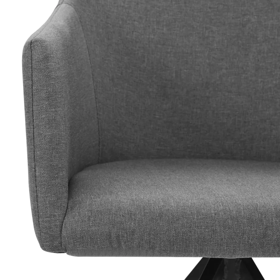 Chaises pivotantes à manger lot de 2 Gris clair Tissu - 5
